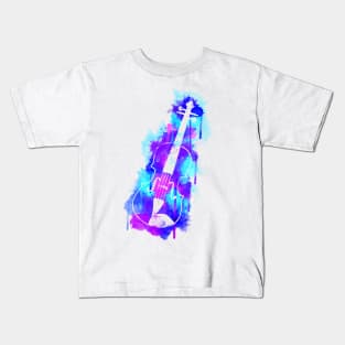 Watercolor Violin (White Version) Kids T-Shirt